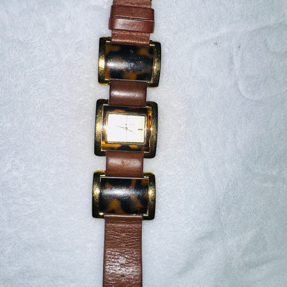 Michael Kors Gold and Tortoise Shell Watch